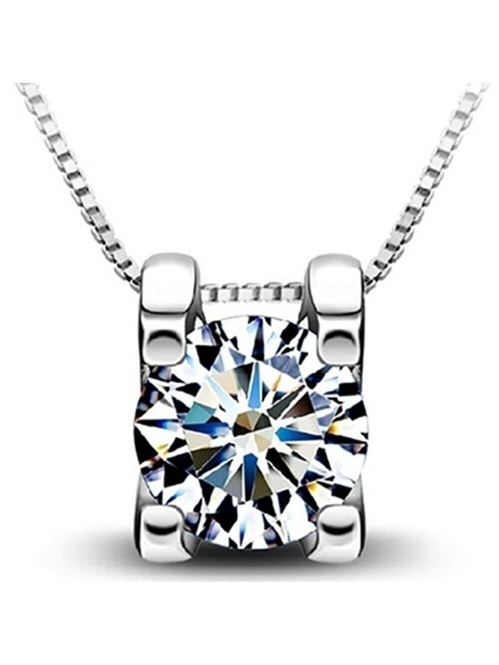 Pendant Cubic Zirconia Round Stone (no chain)